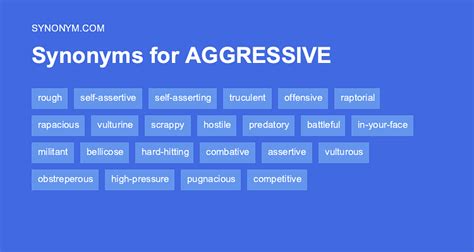 antonyms of aggression|another word for aggressive approach.